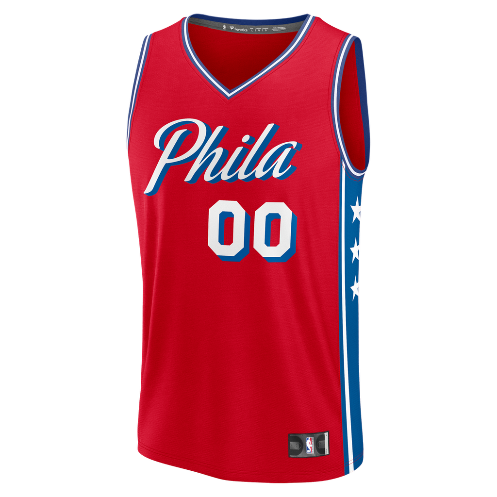Philadelphia 76ers Fanatics Fast Break Custom Jersey - Icon Edition - Blue | NBA Fan Gear