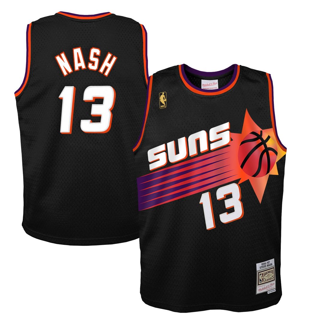 Steve Nash Phoenix Suns Mitchell & Ness Toddler 1996/ 97 Swingman Jersey - Black | NBA Fan Gear