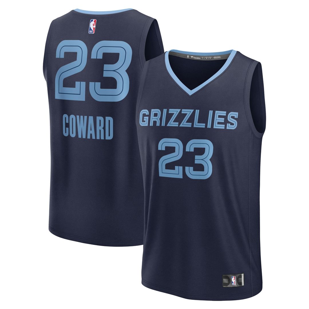 Cedric Coward Memphis Grizzlies Fanatics 2025 NBA Draft First Round Pick Fast Break Replica Jersey - Icon Edition - Navy | Fan Gear