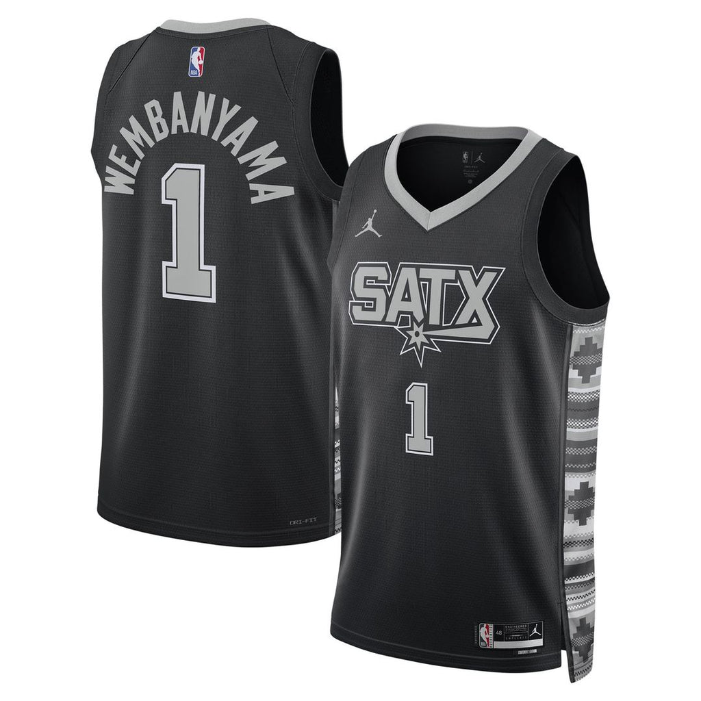 Victor Wembanyama San Antonio Spurs Jordan Brand Unisex Swingman Jersey - Statement Edition - Black | NBA Fan Gear