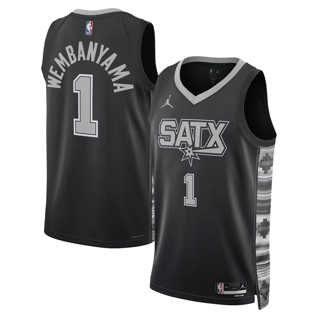 Victor Wembanyama San Antonio Spurs Jordan Brand Unisex Swingman Jersey - Statement Edition - Black | NBA Fan Gear