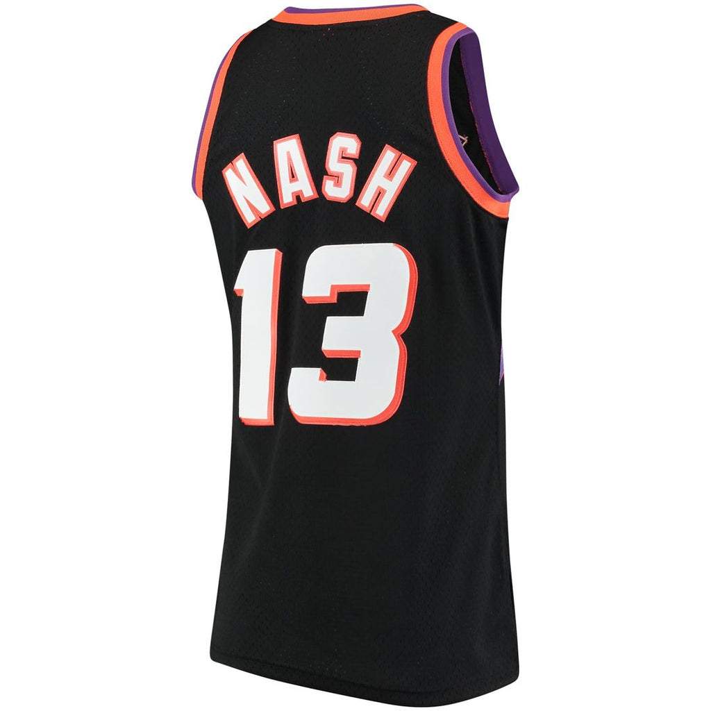 Steve Nash Phoenix Suns Mitchell & Ness 1996/ 97 Hardwood Classics Swingman Jersey - Black | NBA Fan Gear