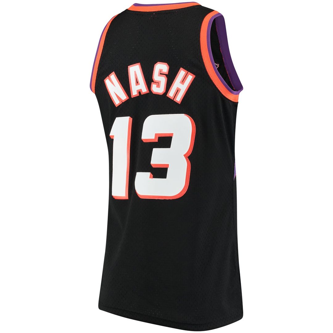 Steve Nash Phoenix Suns Mitchell & Ness 1996/ 97 Hardwood Classics Swingman Jersey - Black | NBA Fan Gear