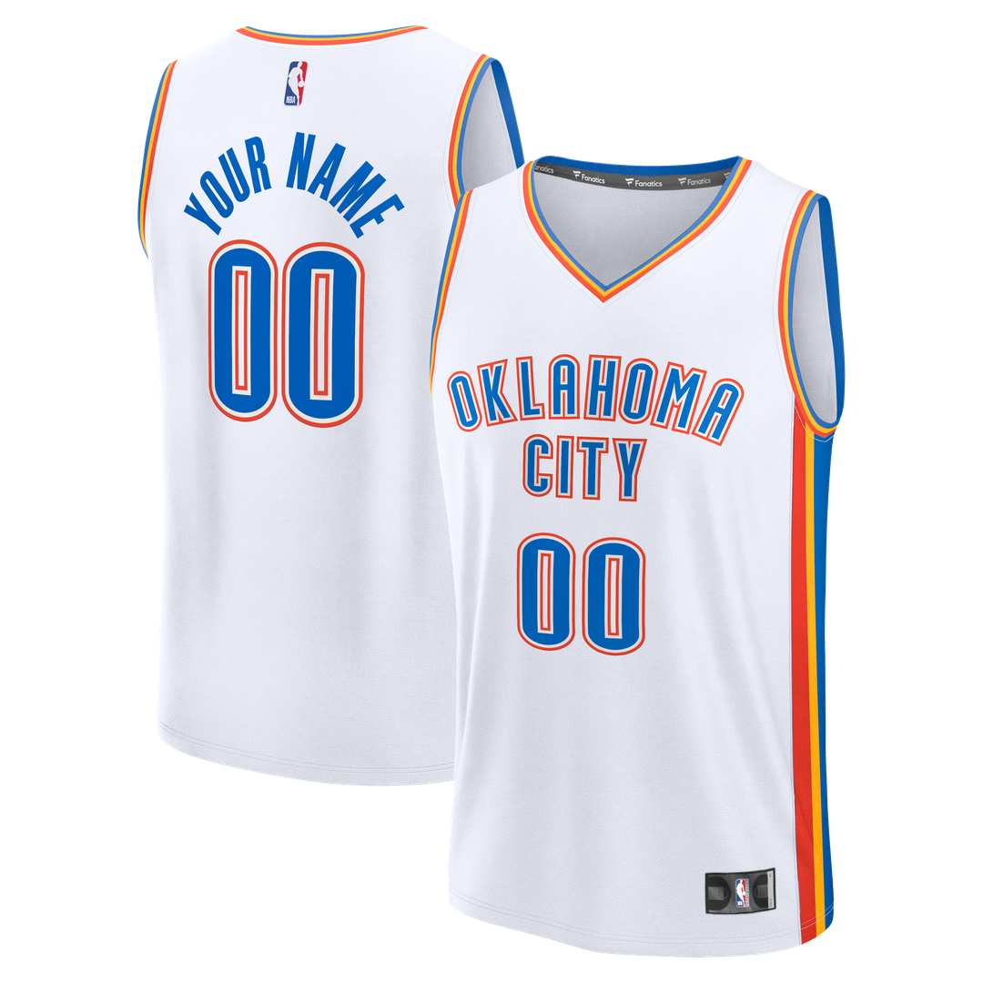 Oklahoma City Thunder Fanatics Youth Fast Break Custom Replica Jersey - Blue - Icon Edition | NBA Fan Gear