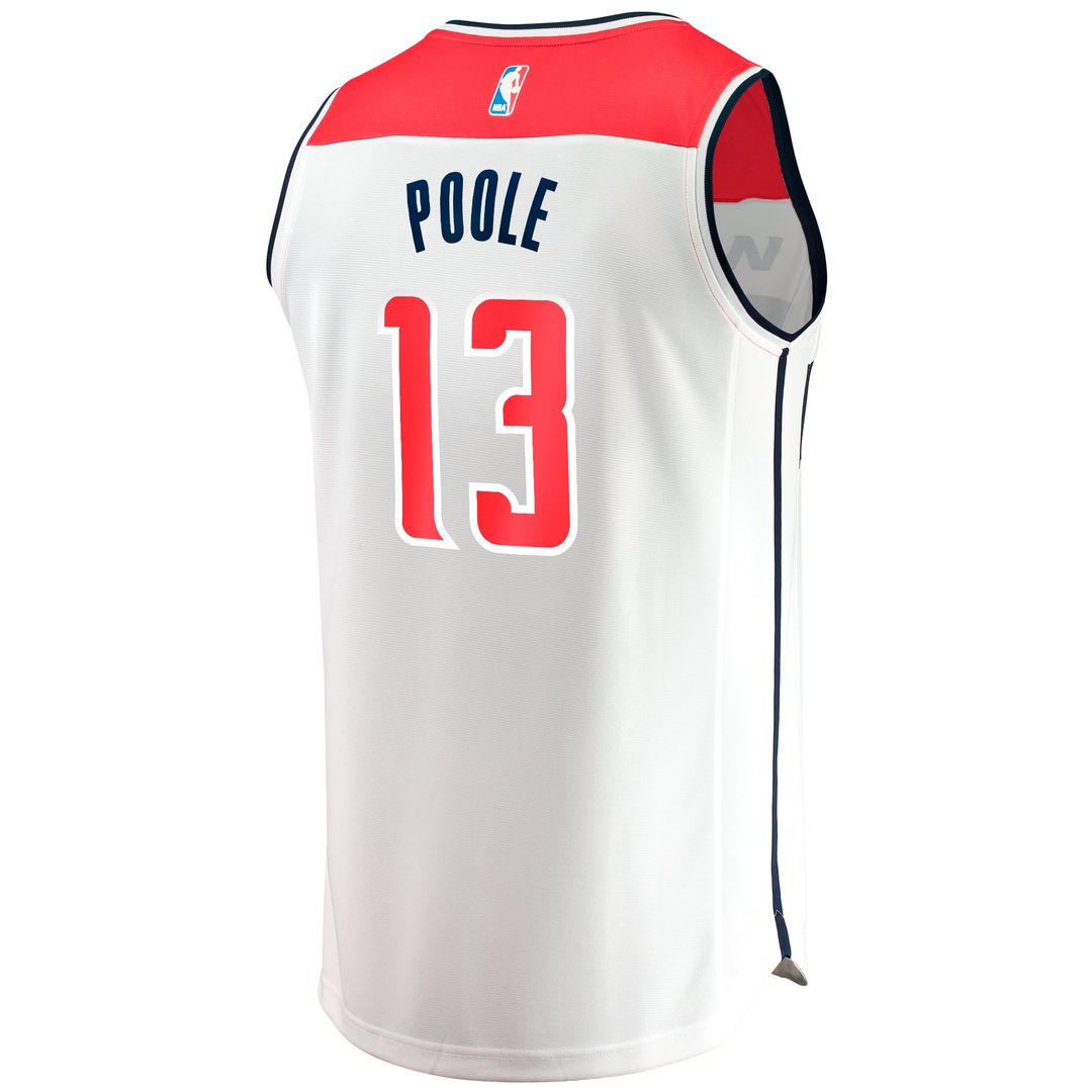 Jordan Poole Washington Wizards Fanatics Youth Fast Break Player Jersey - Association Edition - White | NBA Fan Gear