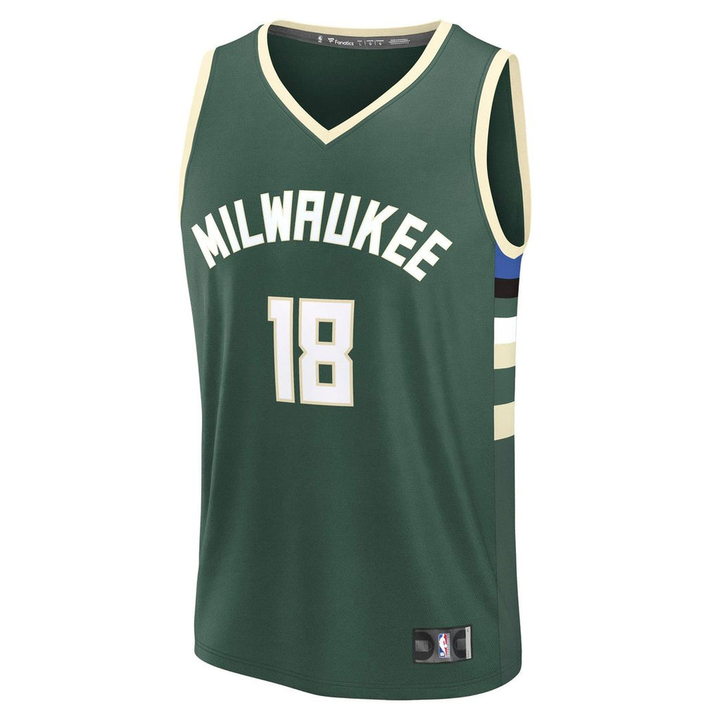 Kyle Kuzma Milwaukee Bucks Fanatics Fast Break Replica Player Jersey - Icon Edition - Hunter Green | NBA Fan Gear