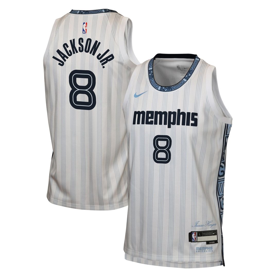 Jaren Jackson Jr. Memphis Grizzlies Nike Youth 2025/ 26 City Edition Swingman Jersey - White | NBA Fan Gear