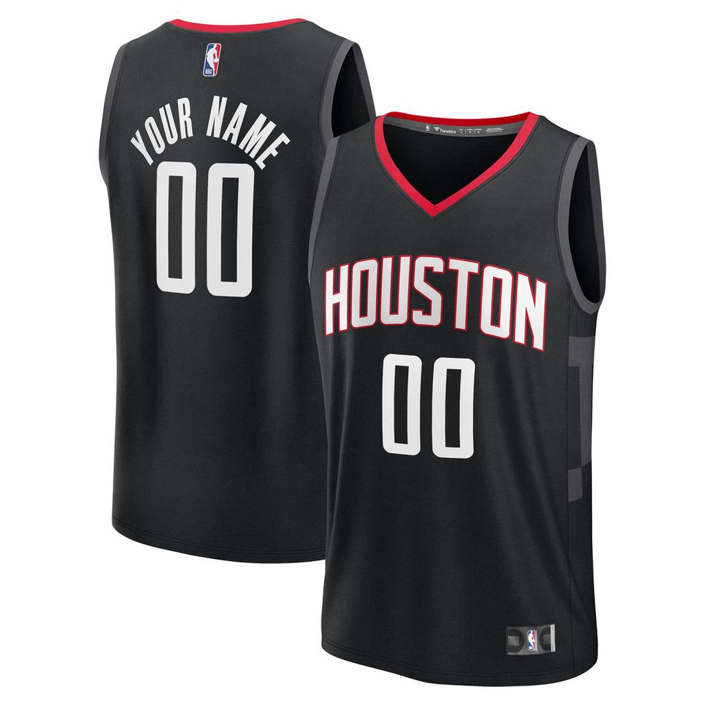 Houston Rockets Fanatics Youth Fast Break Custom Jersey - Statement Edition - Black | NBA Fan Gear