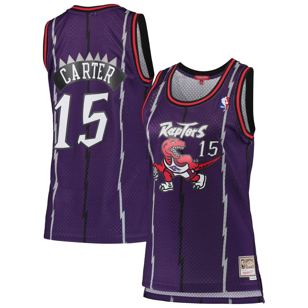 Vince Carter Toronto Raptors Mitchell & Ness Women's 1998/ 99 Hardwood Classics Swingman Jersey - Purple | NBA Fan Gear