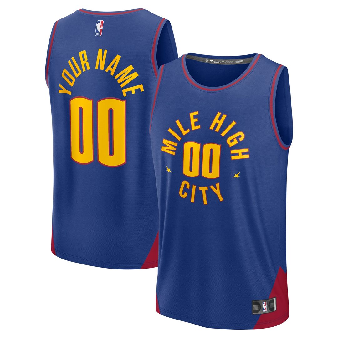 Denver Nuggets Fanatics Youth Fast Break Custom Replica Jersey - Blue - Statement Edition | NBA Fan Gear