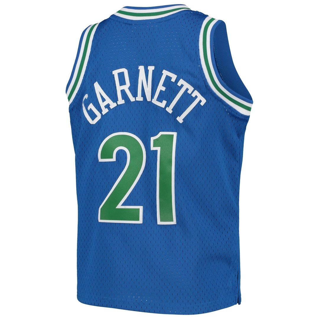 Kevin Garnett Minnesota Timberwolves Mitchell & Ness Youth 1995-96 Hardwood Classics Swingman Jersey - Blue | NBA Fan Gear