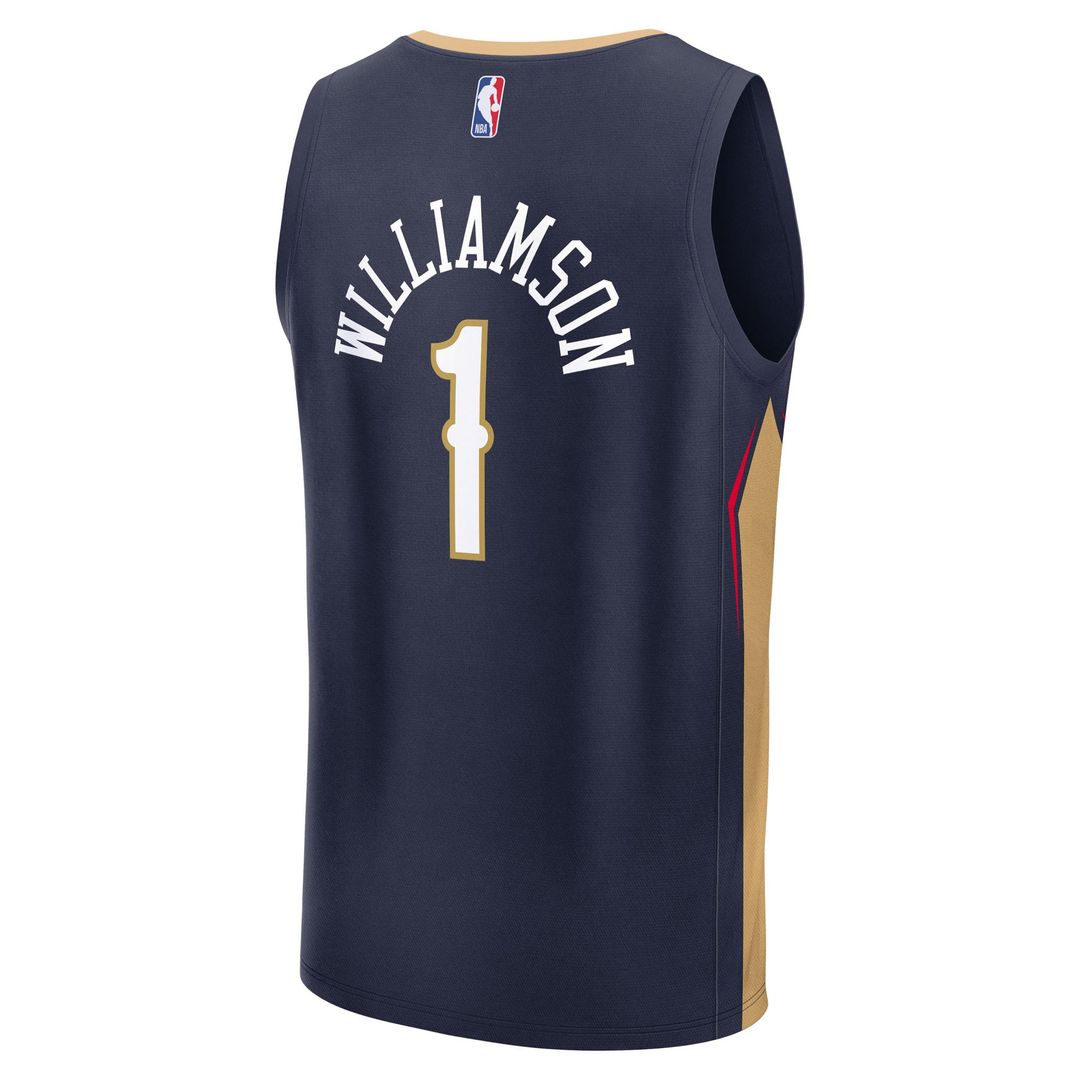 Zion Williamson New Orleans Pelicans Fanatics Fast Break Replica Player Jersey - Icon Edition - Navy | NBA Fan Gear