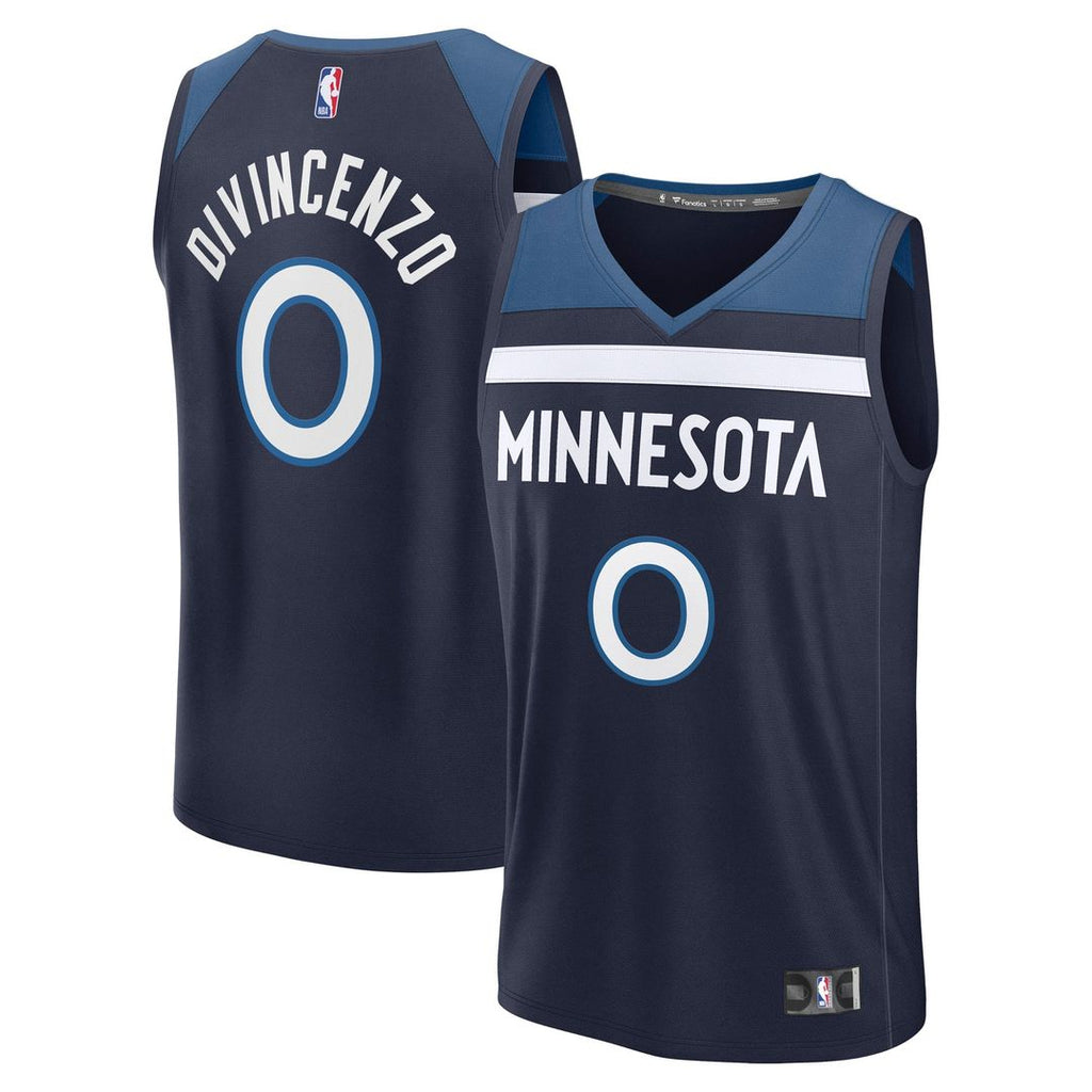 Donte DiVincenzo Minnesota Timberwolves Fanatics Fast Break Replica Player Jersey - Icon Edition - Navy | NBA Fan Gear