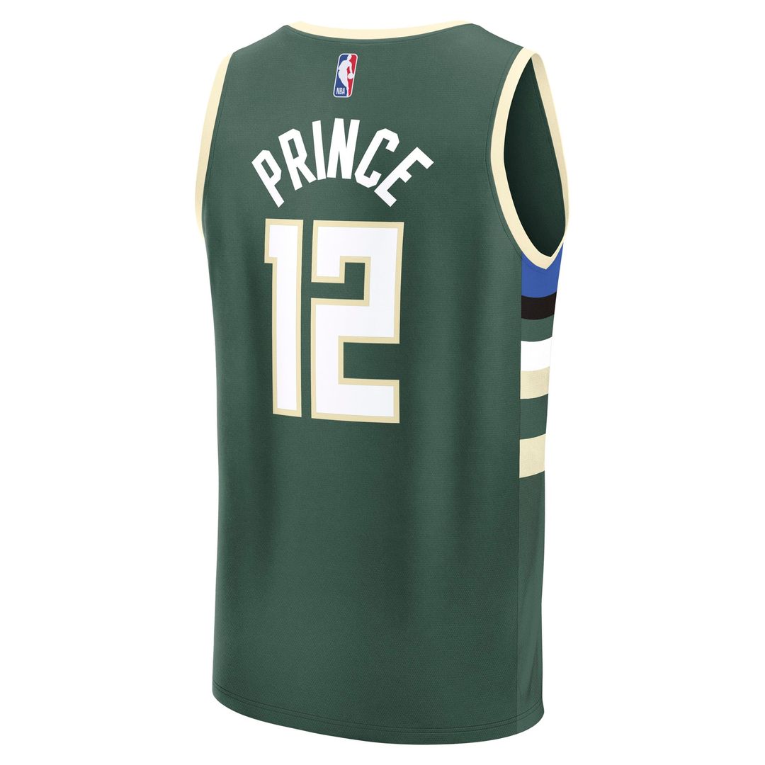 Taurean Prince Milwaukee Bucks Fanatics Fast Break Replica Player Jersey - Icon Edition - Hunter Green | NBA Fan Gear