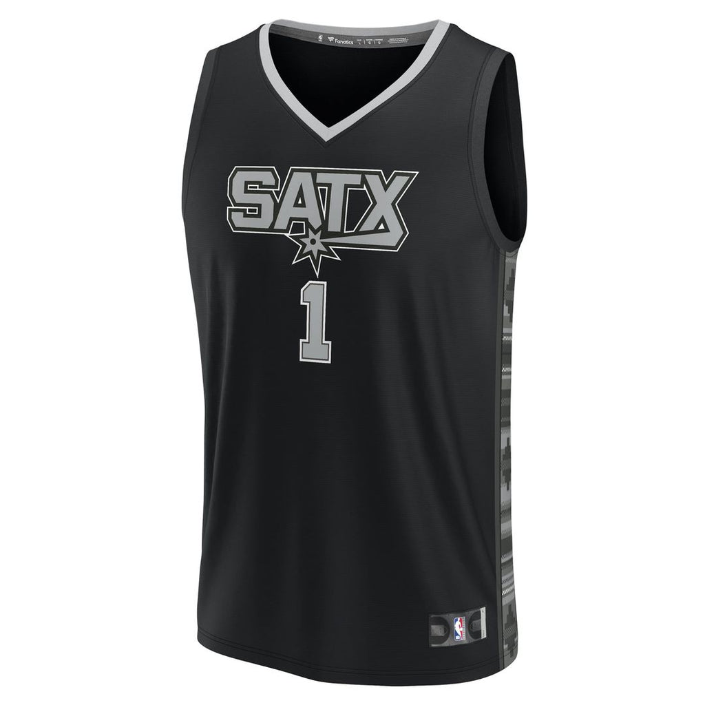 Victor Wembanyama San Antonio Spurs Fanatics Fast Break Player Jersey - Statement Edition - Black | NBA Fan Gear