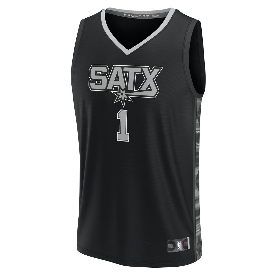 Victor Wembanyama San Antonio Spurs Fanatics Fast Break Player Jersey - Statement Edition - Black | NBA Fan Gear