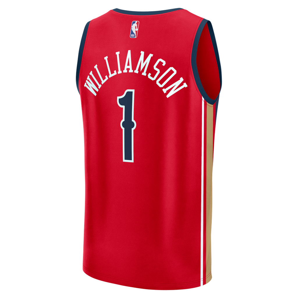 Zion Williamson New Orleans Pelicans Fanatics Youth Fast Break Player Jersey - Statement Edition - Red | NBA Fan Gear