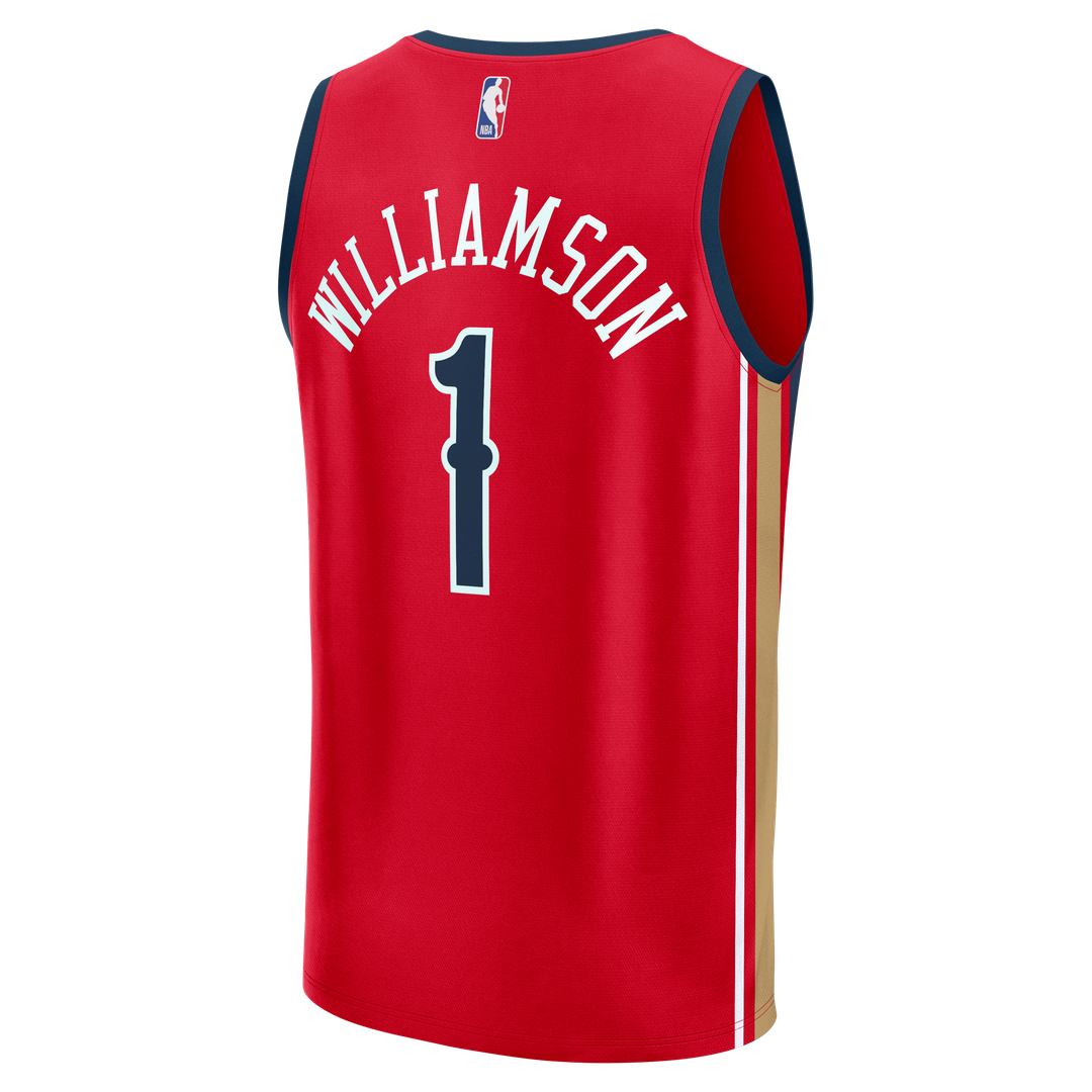 Zion Williamson New Orleans Pelicans Fanatics Youth Fast Break Player Jersey - Statement Edition - Red | NBA Fan Gear