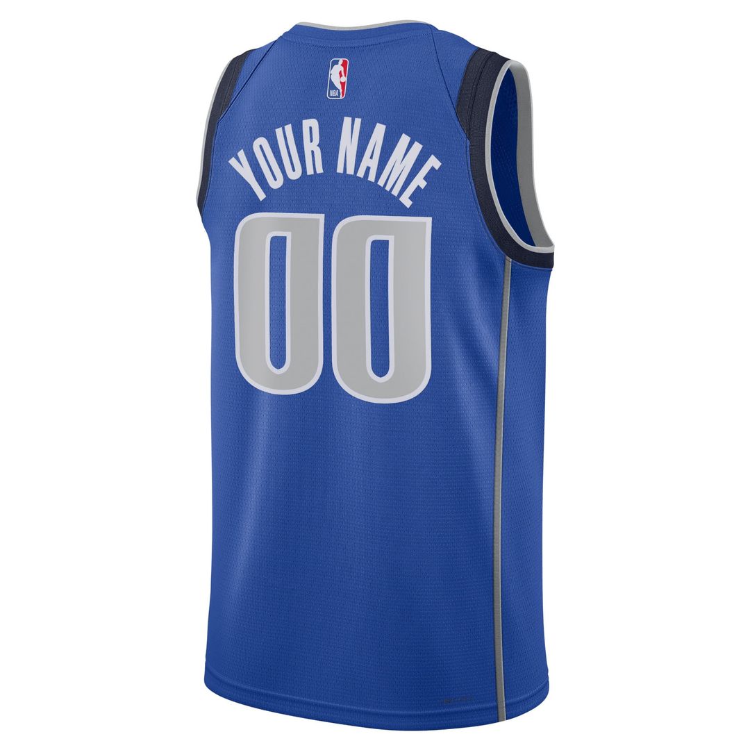 Dallas Mavericks Nike Unisex Swingman Custom Jersey Blue - Icon Edition | NBA Fan Gear