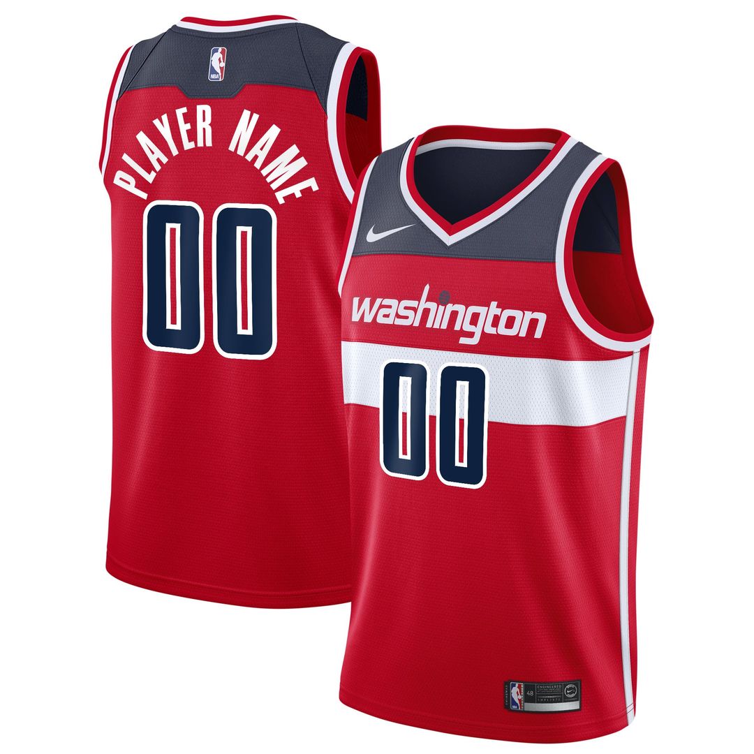 Washington Wizards Nike 2020/ 21 Swingman Custom Jersey - Icon Edition - Red | NBA Fan Gear