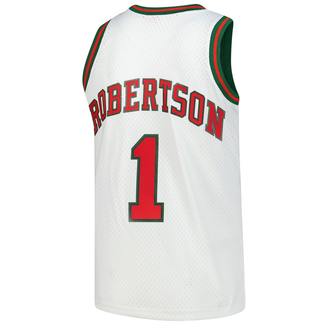 Oscar Robertson Milwaukee Bucks Mitchell & Ness Hardwood Classics Swingman Jersey - White | NBA Fan Gear