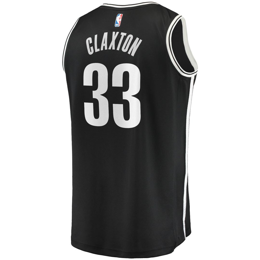 Nicolas Claxton Brooklyn Nets Fanatics Fast Break Replica Jersey - Icon Edition - Black | NBA Fan Gear