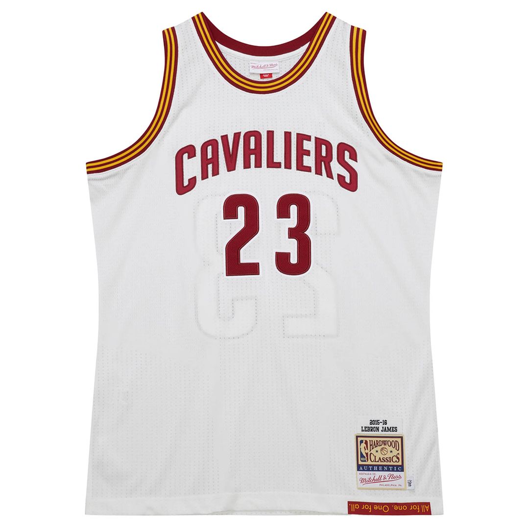 LeBron James Cleveland Cavaliers Mitchell & Ness 2015/ 16 Hardwood Classics Authentic Jersey - White | NBA Fan Gear