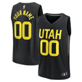 Utah Jazz Fanatics Youth Fast Break Replica Custom Jersey - Statement Edition - Black | NBA Fan Gear