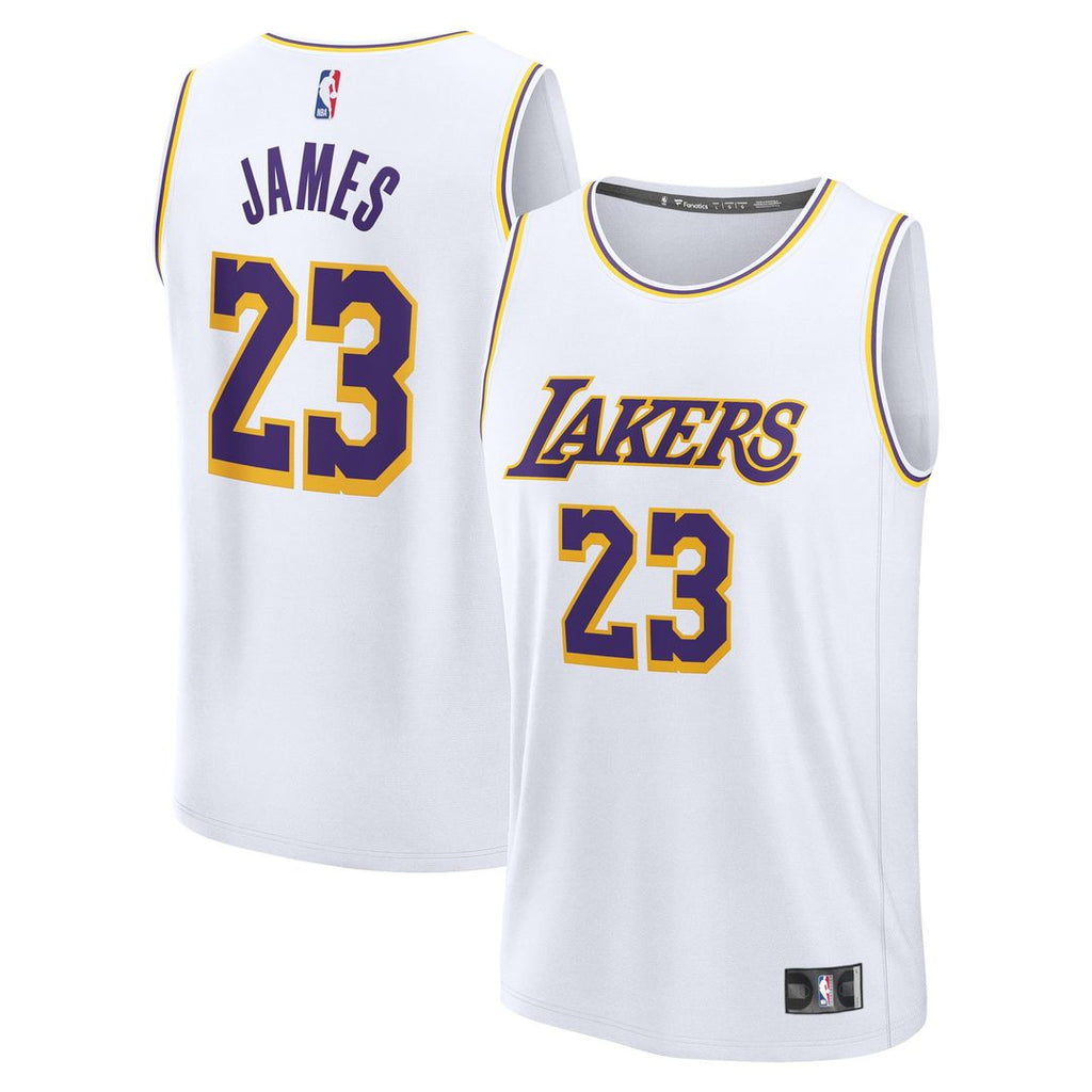 LeBron James Los Angeles Lakers Fanatics Fast Break Replica Player Jersey - Association Edition - White | NBA Fan Gear