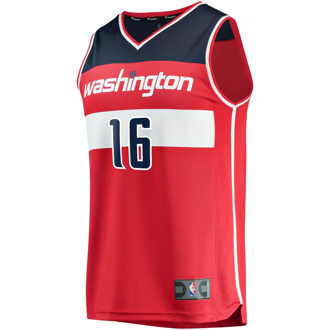 Anthony Gill Washington Wizards Fanatics Fast Break Replica Jersey - Icon Edition - Red | NBA Fan Gear