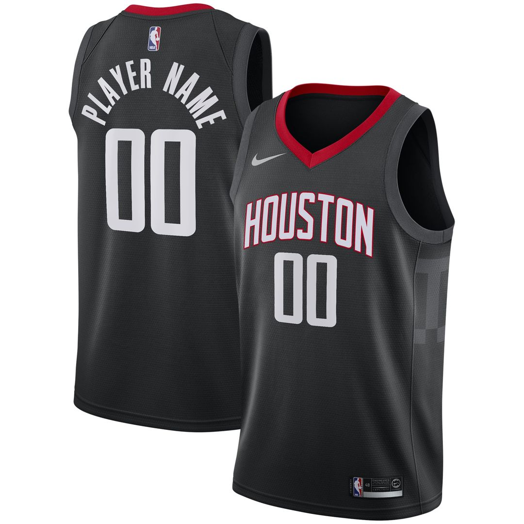 Houston Rockets Nike Swingman Custom Jersey Black - Statement Edition | NBA Fan Gear
