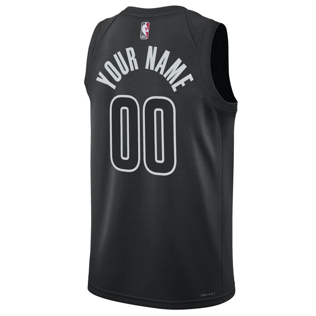 Brooklyn Nets Jordan Brand Unisex 2022/ 23 Swingman Custom Jersey - Statement Edition - Black | NBA Fan Gear