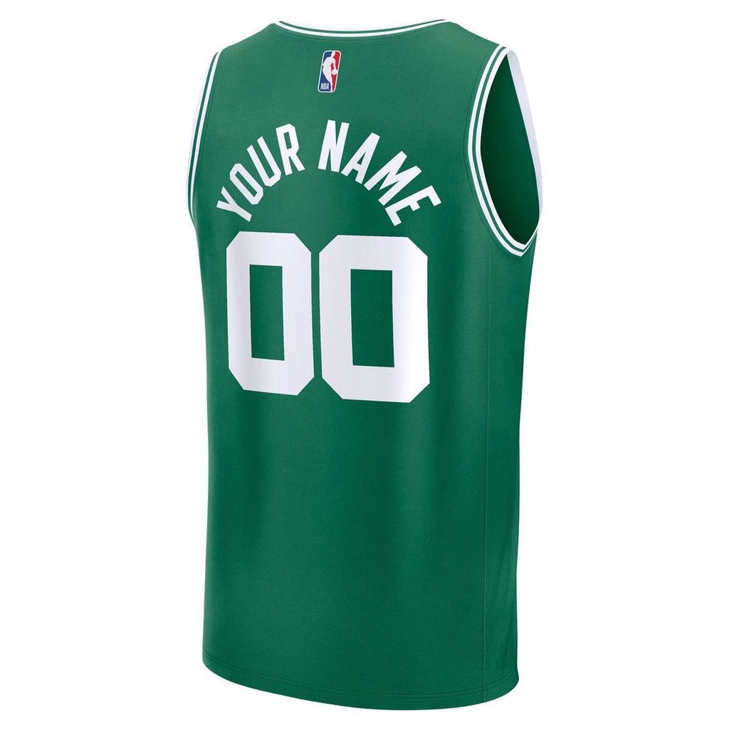 Boston Celtics Fanatics Fast Break Custom Jersey - Association Edition - White | NBA Fan Gear