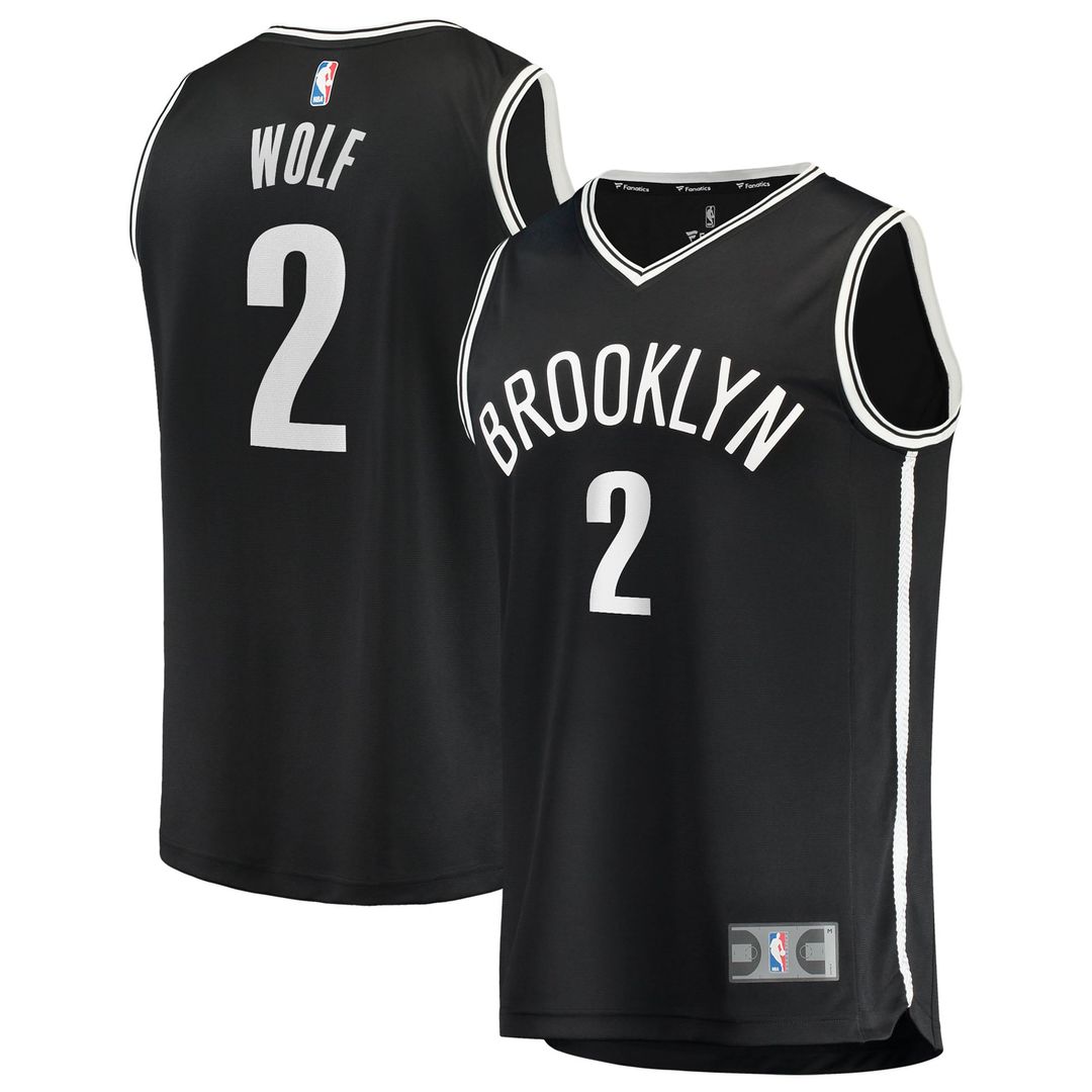 Daniel Wolf Brooklyn Nets Fanatics Fast Break Replica Jersey - Black - Icon Edition | NBA Fan Gear