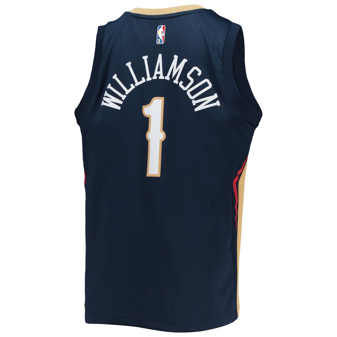 Zion Williamson New Orleans Pelicans Nike Youth 2021/ 22 Diamond Swingman Jersey - Icon Edition - Navy | NBA Fan Gear