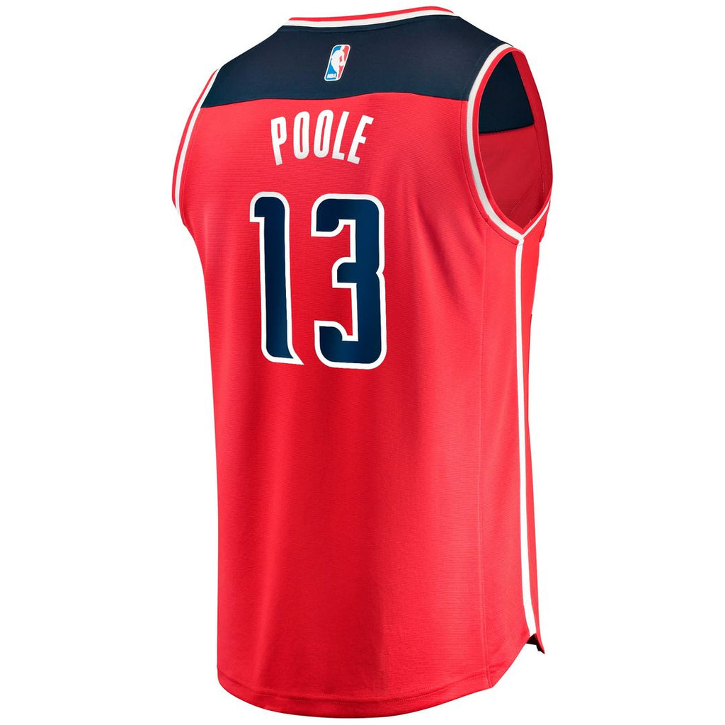 Jordan Poole Washington Wizards Fanatics Fast Break Player Jersey - Icon Edition - Red | NBA Fan Gear