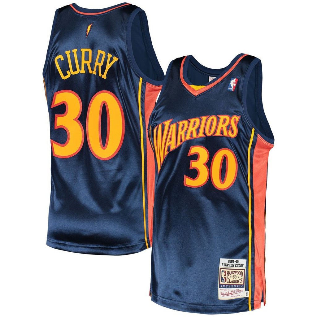 Stephen Curry Golden State Warriors Mitchell & Ness 2009/ 10 Hardwood Classics Authentic Jersey - Navy | NBA Fan Gear