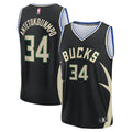 Giannis Antetokounmpo Milwaukee Bucks Fanatics Fast Break Replica Player Jersey - Statement Edition - Black | NBA Fan Gear