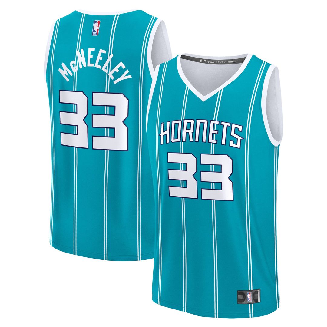 Liam McNeeley Charlotte Hornets Fanatics Fast Break Replica Jersey - Teal - Icon Edition | NBA Fan Gear