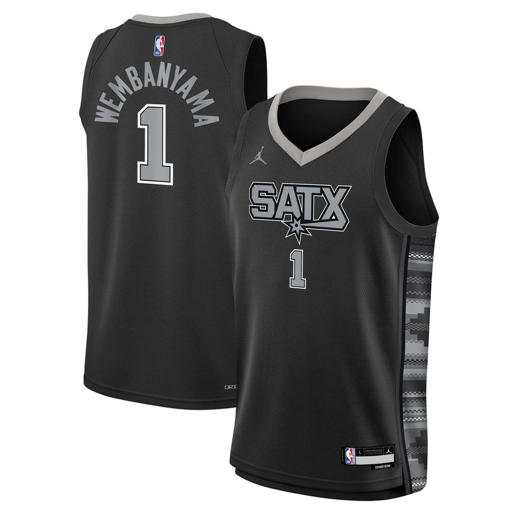 Victor Wembanyama San Antonio Spurs Jordan Brand Youth Swingman Jersey - Statement Edition - Black | NBA Fan Gear
