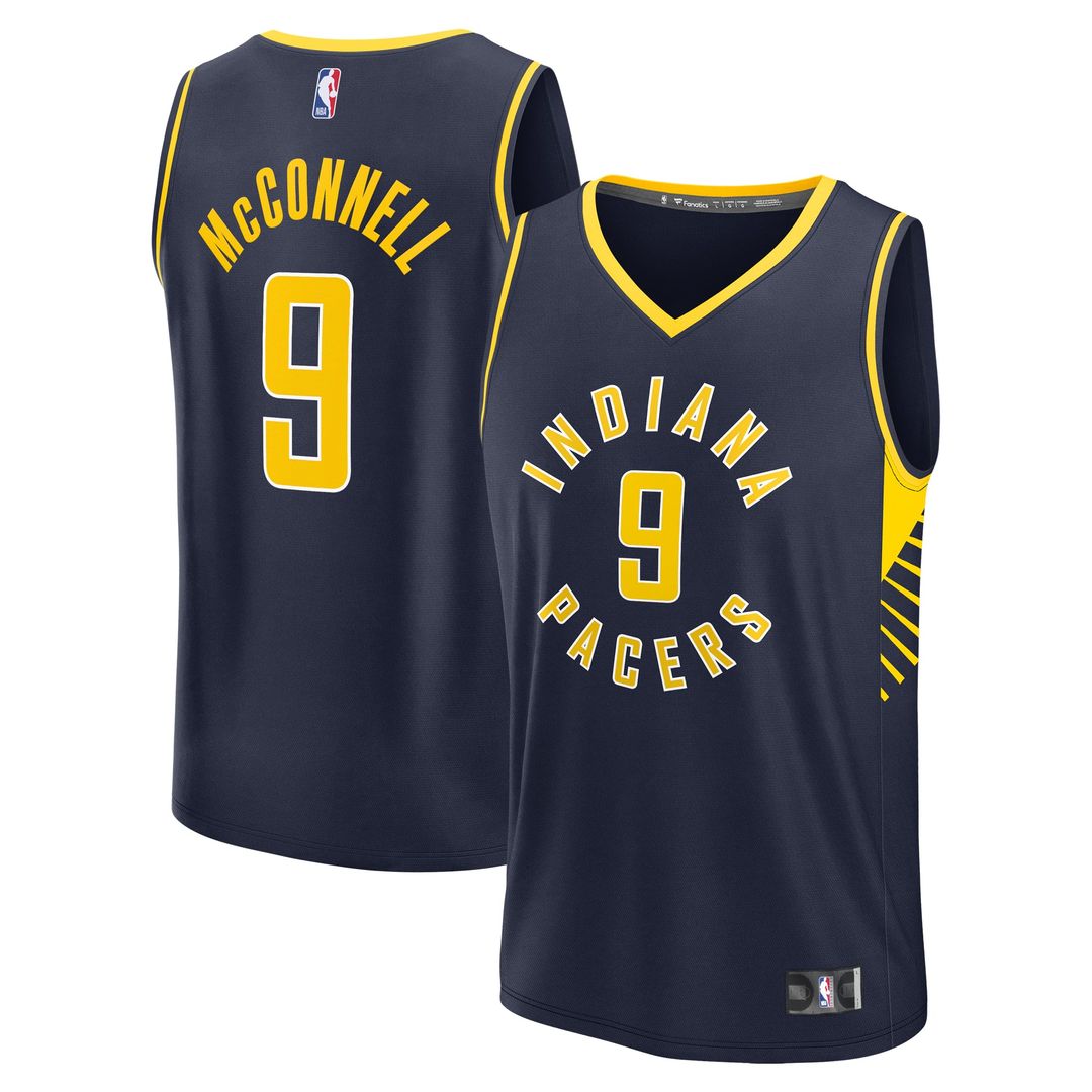 T.J. McConnell Indiana Pacers Fanatics Fast Break Replica Player Jersey - Icon Edition - Navy | NBA Fan Gear