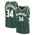 Giannis Antetokounmpo Milwaukee Bucks Fanatics Fast Break Replica Player Jersey - Icon Edition - Hunter Green | NBA Fan Gear
