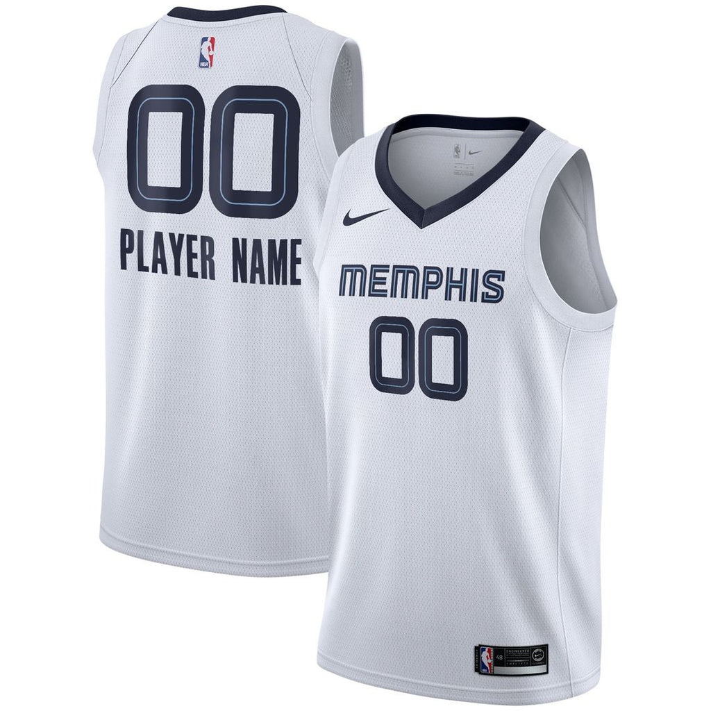 Memphis Grizzlies Nike 2020/ 21 Swingman Custom Jersey - Association Edition - White | NBA Fan Gear