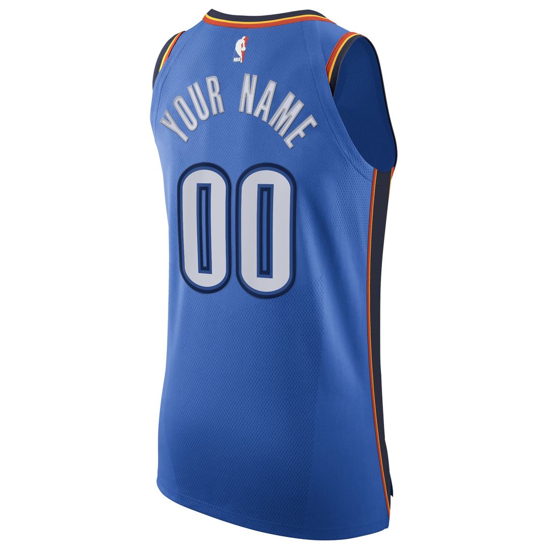 Oklahoma City Thunder Nike Authentic Custom Jersey Blue - Icon Edition | NBA Fan Gear