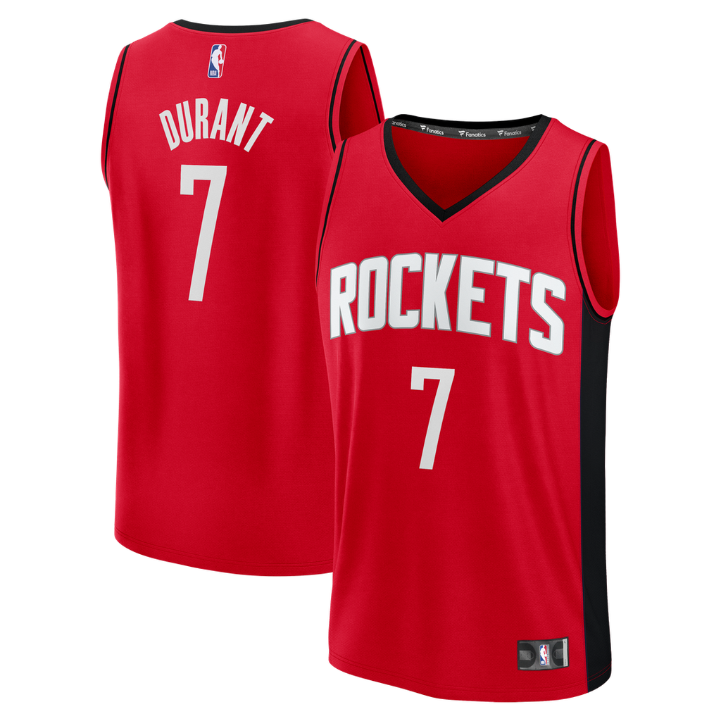 Kevin Durant Houston Rockets Fanatics Youth Fast Break Jersey - Icon Edition - Red | NBA Fan Gear