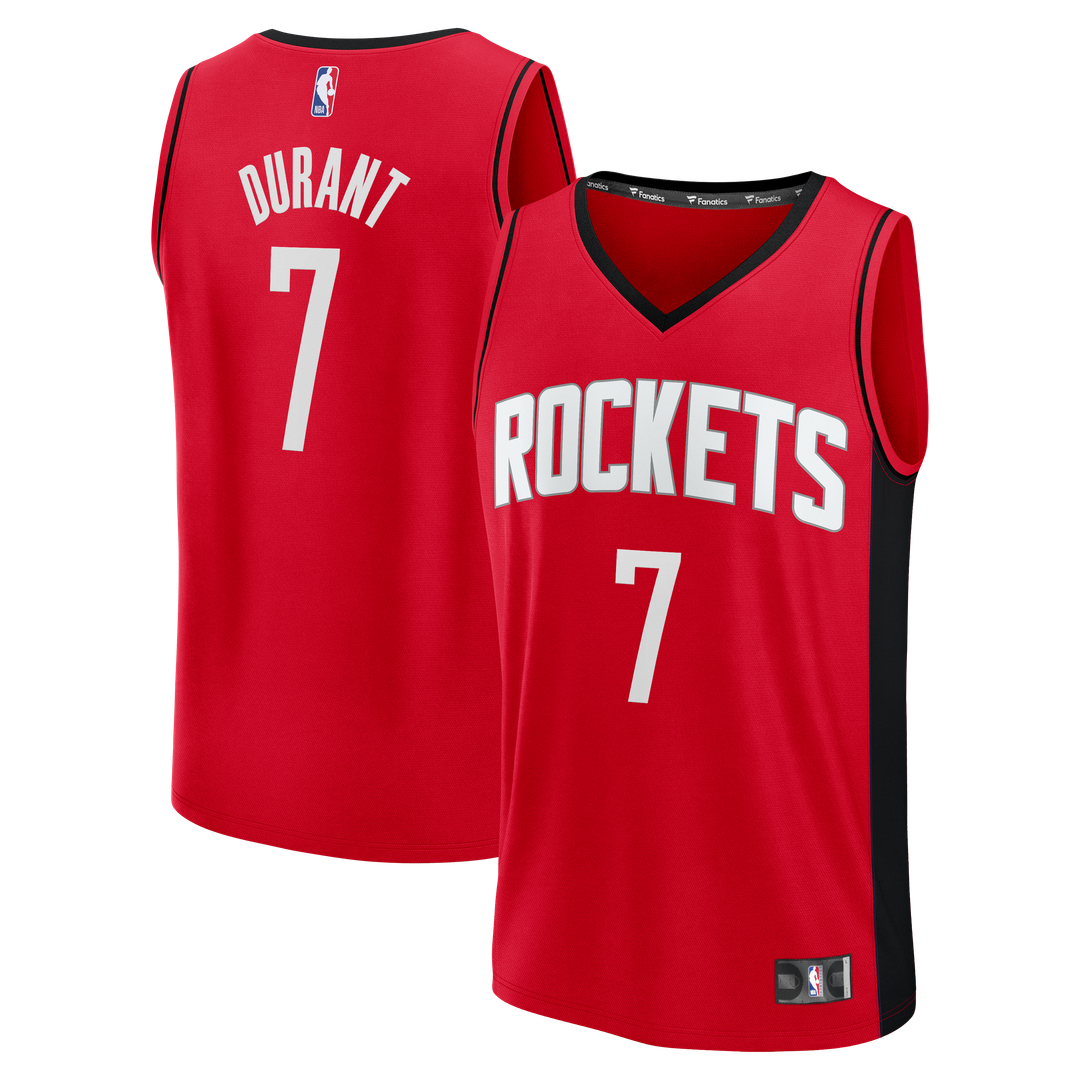 Kevin Durant Houston Rockets Fanatics Youth Fast Break Jersey - Icon Edition - Red | NBA Fan Gear