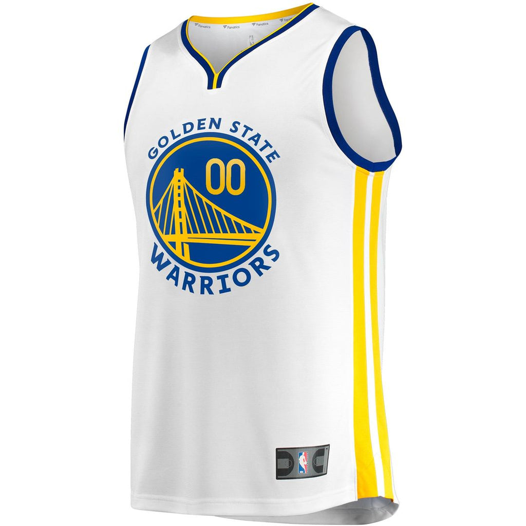 Golden State Warriors Fanatics Youth Fast Break Replica Custom Jersey - Association Edition - White | NBA Fan Gear