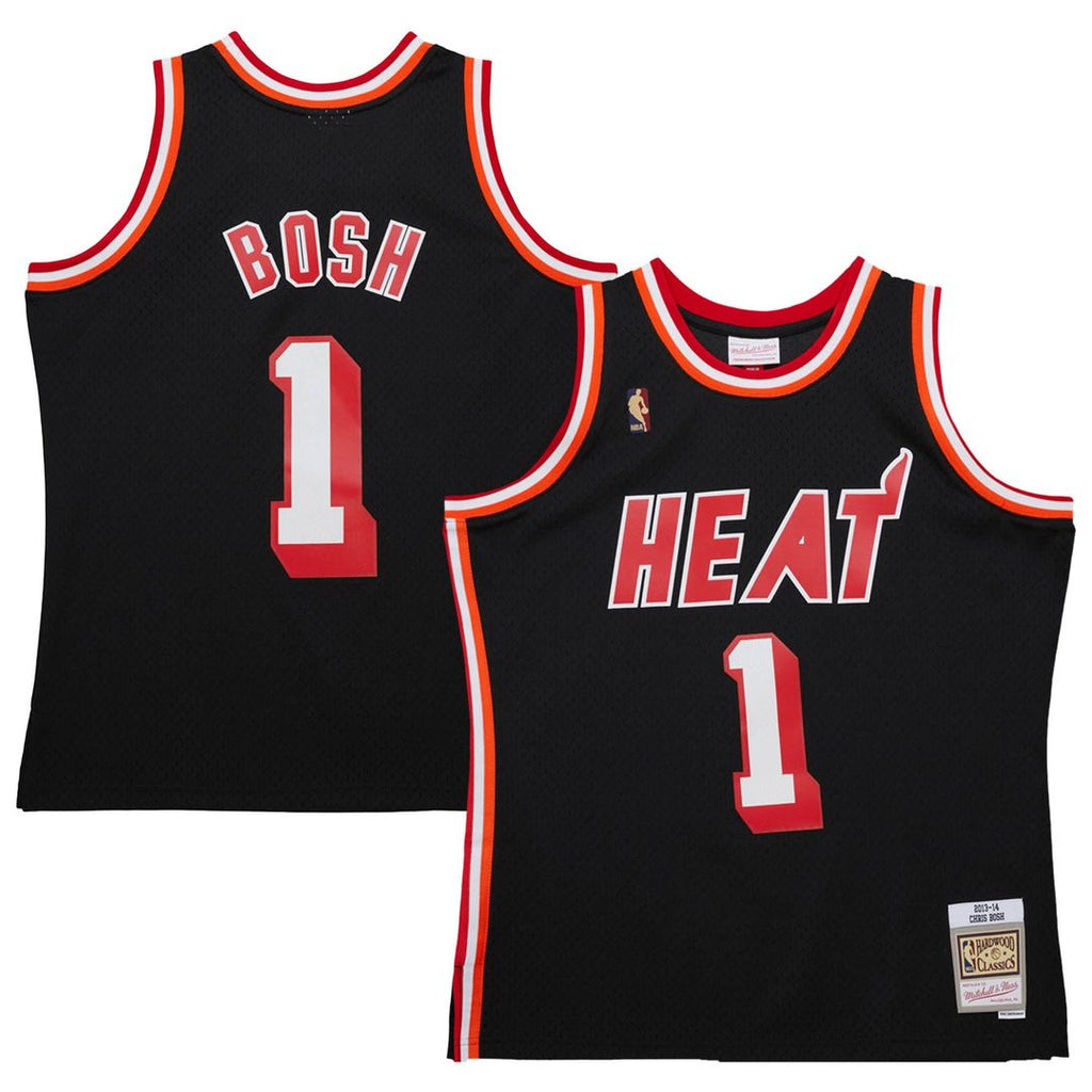 Chris Bosh Miami Heat Mitchell & Ness 2013/ 14 Hardwood Classics Swingman Jersey - Black | NBA Fan Gear