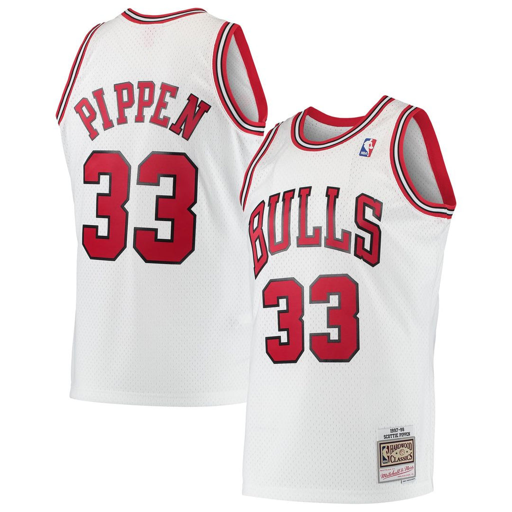 Scottie Pippen Chicago Bulls Mitchell & Ness Hardwood Classics Swingman Jersey - White | NBA Fan Gear