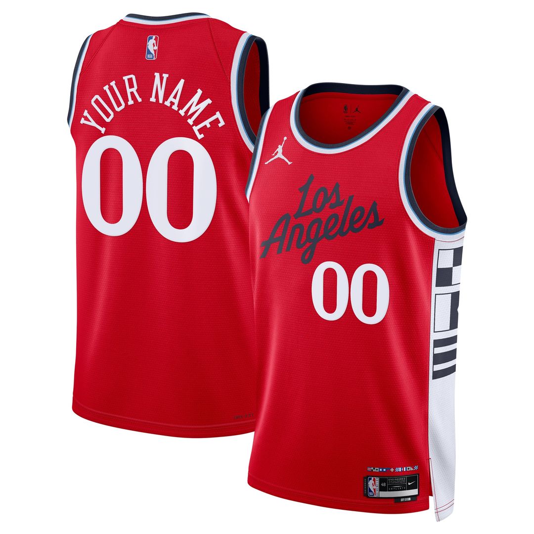 LA Clippers Jordan Brand Unisex 2024/ 25 Custom Swingman Jersey - Statement Edition - Red | NBA Fan Gear